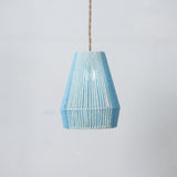 Maxbell Rope Woven Lampshade Handmade Light Shade for Bedroom Hallway Kitchen Island blue