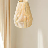 Maxbell Rope Woven Lampshade Handmade Light Shade for Bedroom Hallway Kitchen Island yellow