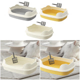 Maxbell Cat Litter Box Litter Basin for Indoor Cats Sturdy Splashproof Low Entry Gray