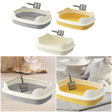 Maxbell Cat Litter Box Litter Basin for Indoor Cats Sturdy Splashproof Low Entry Gray