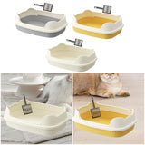 Maxbell Cat Litter Box Litter Basin for Indoor Cats Sturdy Splashproof Low Entry Gray
