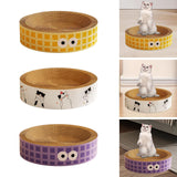 Maxbell Round Cat Scratching Board Luxury Pet Cat Lounge Bed for Cats Grinding Claws Yellow