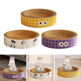 Maxbell Round Cat Scratching Board Luxury Pet Cat Lounge Bed for Cats Grinding Claws Yellow
