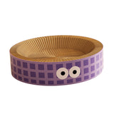 Maxbell Round Cat Scratching Board Luxury Pet Cat Lounge Bed for Cats Grinding Claws Violet