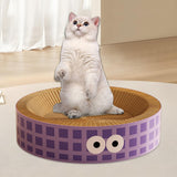 Maxbell Round Cat Scratching Board Luxury Pet Cat Lounge Bed for Cats Grinding Claws Violet
