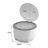 Maxbell Hooded Cat Litter Bin with Lid Portable Dog Trash Trash Can for Small Animals White