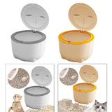 Maxbell Hooded Cat Litter Bin with Lid Portable Dog Trash Trash Can for Small Animals White
