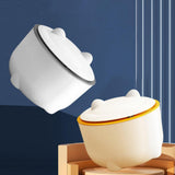 Maxbell Hooded Cat Litter Bin with Lid Portable Dog Trash Trash Can for Small Animals White