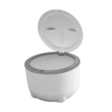 Maxbell Hooded Cat Litter Bin with Lid Portable Dog Trash Trash Can for Small Animals White