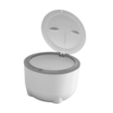 Maxbell Hooded Cat Litter Bin with Lid Portable Dog Trash Trash Can for Small Animals White