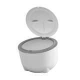 Maxbell Hooded Cat Litter Bin with Lid Portable Dog Trash Trash Can for Small Animals White