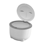 Maxbell Hooded Cat Litter Bin with Lid Portable Dog Trash Trash Can for Small Animals White
