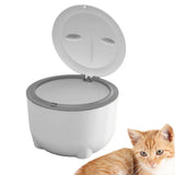 Maxbell Hooded Cat Litter Bin with Lid Portable Dog Trash Trash Can for Small Animals White
