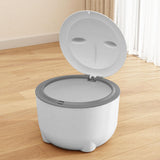 Maxbell Hooded Cat Litter Bin with Lid Portable Dog Trash Trash Can for Small Animals White