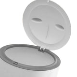 Maxbell Hooded Cat Litter Bin with Lid Portable Dog Trash Trash Can for Small Animals White