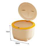 Maxbell Hooded Cat Litter Bin with Lid Portable Dog Trash Trash Can for Small Animals Beige