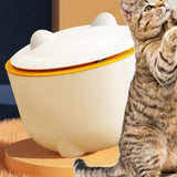 Maxbell Hooded Cat Litter Bin with Lid Portable Dog Trash Trash Can for Small Animals Beige