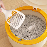 Maxbell Hooded Cat Litter Bin with Lid Portable Dog Trash Trash Can for Small Animals Beige
