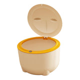 Maxbell Hooded Cat Litter Bin with Lid Portable Dog Trash Trash Can for Small Animals Beige