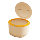 Maxbell Hooded Cat Litter Bin with Lid Portable Dog Trash Trash Can for Small Animals Beige