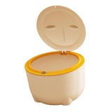 Maxbell Hooded Cat Litter Bin with Lid Portable Dog Trash Trash Can for Small Animals Beige