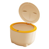Maxbell Hooded Cat Litter Bin with Lid Portable Dog Trash Trash Can for Small Animals Beige
