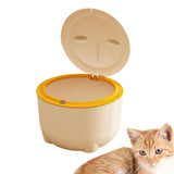 Maxbell Hooded Cat Litter Bin with Lid Portable Dog Trash Trash Can for Small Animals Beige