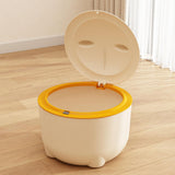 Maxbell Hooded Cat Litter Bin with Lid Portable Dog Trash Trash Can for Small Animals Beige