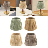 Maxbell Table Lamp Shade Only Handwoven Cover Home Living Room Bell Raffia Lampshade Green