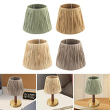 Maxbell Table Lamp Shade Only Handwoven Cover Home Living Room Bell Raffia Lampshade Green
