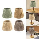 Maxbell Table Lamp Shade Only Handwoven Cover Home Living Room Bell Raffia Lampshade Green