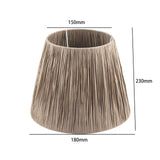 Maxbell Table Lamp Shade Only Handwoven Cover Home Living Room Bell Raffia Lampshade Gray