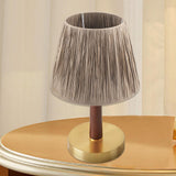 Maxbell Table Lamp Shade Only Handwoven Cover Home Living Room Bell Raffia Lampshade Gray