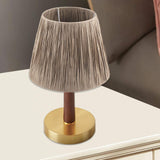 Maxbell Table Lamp Shade Only Handwoven Cover Home Living Room Bell Raffia Lampshade Gray