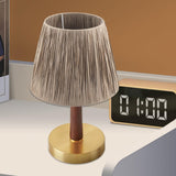 Maxbell Table Lamp Shade Only Handwoven Cover Home Living Room Bell Raffia Lampshade Gray