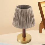 Maxbell Table Lamp Shade Only Handwoven Cover Home Living Room Bell Raffia Lampshade Gray