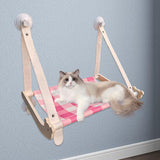 Maxbell Cat Hammock Gift Portable Hammock Perch Window Hanging Nest Cat Window Perch Pink