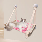Maxbell Cat Hammock Gift Portable Hammock Perch Window Hanging Nest Cat Window Perch Pink
