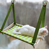 Maxbell Cat Hammock Gift Portable Hammock Perch Window Hanging Nest Cat Window Perch Green