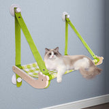 Maxbell Cat Hammock Gift Portable Hammock Perch Window Hanging Nest Cat Window Perch Green