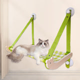 Maxbell Cat Hammock Gift Portable Hammock Perch Window Hanging Nest Cat Window Perch Green
