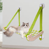 Maxbell Cat Hammock Gift Portable Hammock Perch Window Hanging Nest Cat Window Perch Green