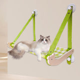 Maxbell Cat Hammock Gift Portable Hammock Perch Window Hanging Nest Cat Window Perch Green