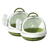 Maxbell 2x Hamster Carrier Cage Pet Outgoing Cage for Dwarf Hamster Outdoor Squirrel Green