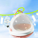 Maxbell 2x Hamster Carrier Cage Pet Outgoing Cage for Dwarf Hamster Outdoor Squirrel Pink