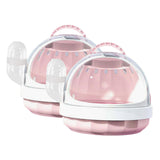Maxbell 2x Hamster Carrier Cage Pet Outgoing Cage for Dwarf Hamster Outdoor Squirrel Pink