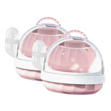 Maxbell 2x Hamster Carrier Cage Pet Outgoing Cage for Dwarf Hamster Outdoor Squirrel Pink