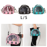 Maxbell Hamster Carrier Bag Squirrel Large Transparent Window Guinea Pig Carrier Bag L Pink
