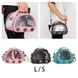 Maxbell Hamster Carrier Bag Squirrel Large Transparent Window Guinea Pig Carrier Bag L Pink