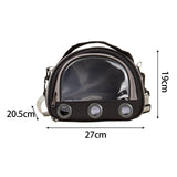 Maxbell Hamster Carrier Bag Squirrel Large Transparent Window Guinea Pig Carrier Bag S Black